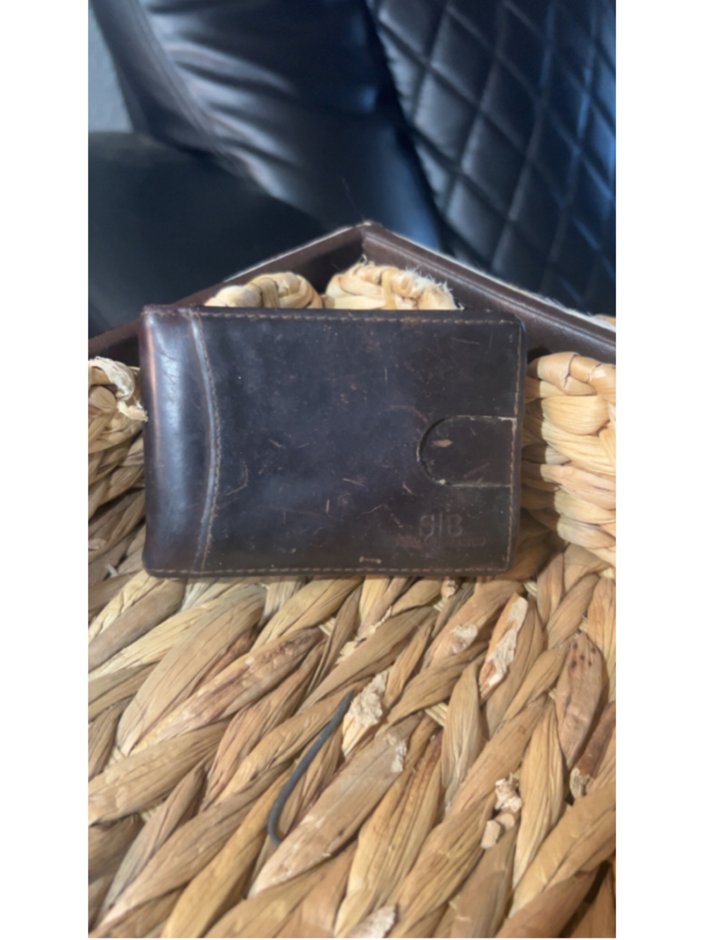 Men's Unbranded Brown Leather Money Clip Wallet One Size
